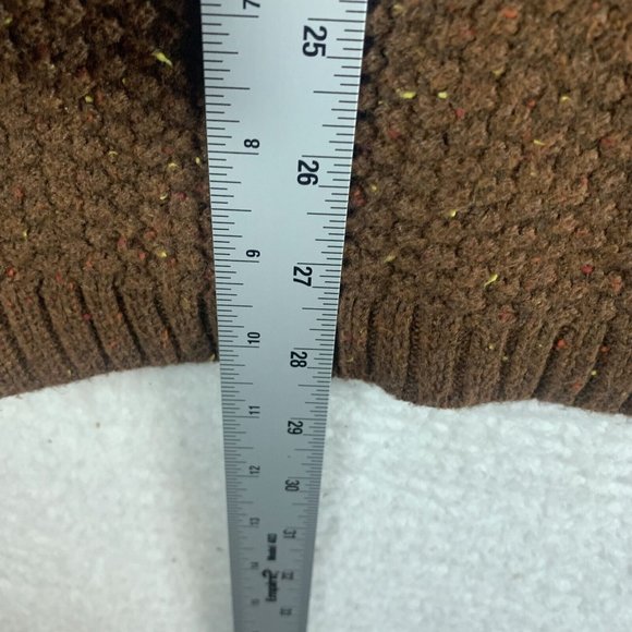 Talbots Sweater Women's Medium Brown Turtleneck Long Sleeve Side Button 7655 - Picture 5 of 8